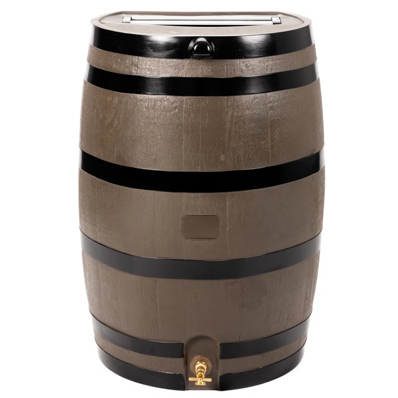 RTS Companies RTS Home Accents 50 Gallon Flat Back Rain Barrel