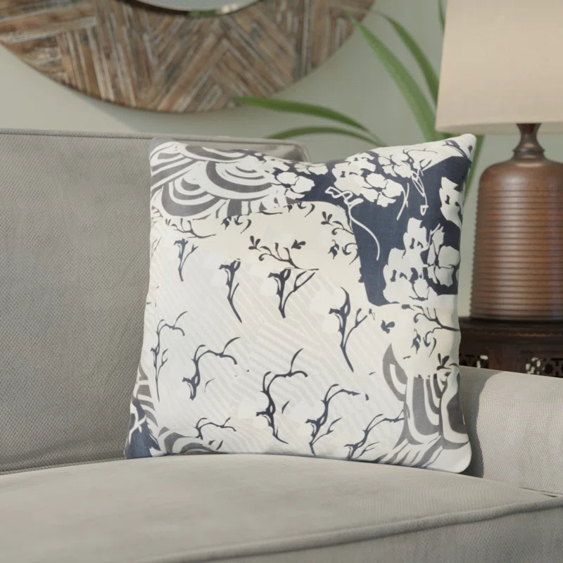 Livabliss Geisha Floral Silk Pillow Cover