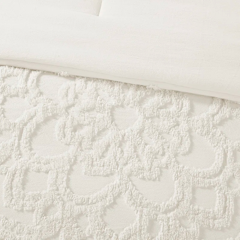 Madison Park Laetitia Tufted Cotton Chenille Medallion Comforter Set