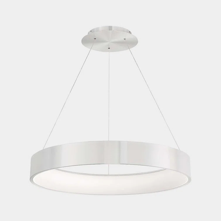 WAC Lighting Corso 18" LED 3000K Contemporary Aluminum Pendant in Chrome