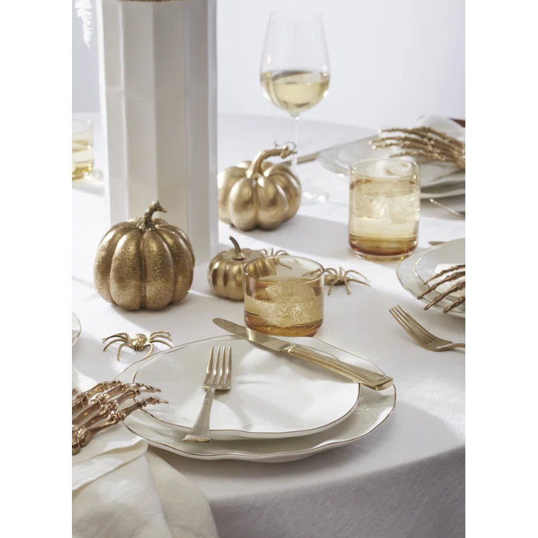 Blue Bay White 12-Piece Dinnerware Set