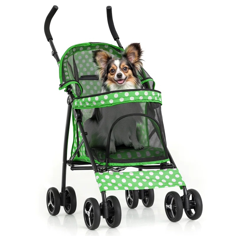 Magshion Pet Stoller Dog Cat Stoller Comfortable Lightweight Stroller With Adjustable Canopy