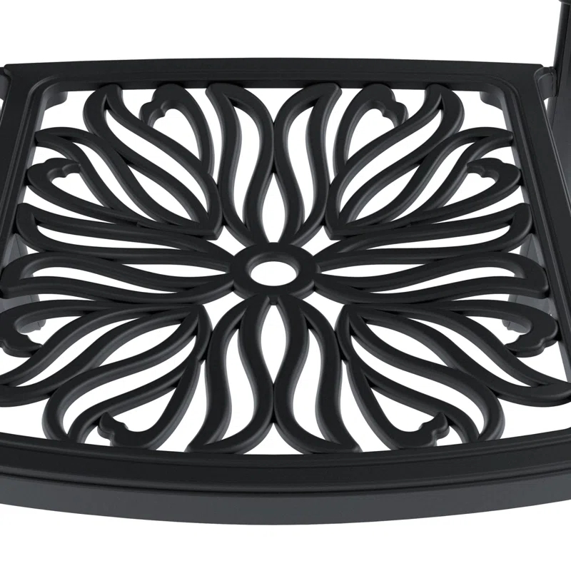 Fleur De Lis Living (Cushions In  Random Colors)5-Piece Set Of Cast Aluminum Patio Furniture With  Cushions, Patio Set, Patio Seating Set, Conversation Set