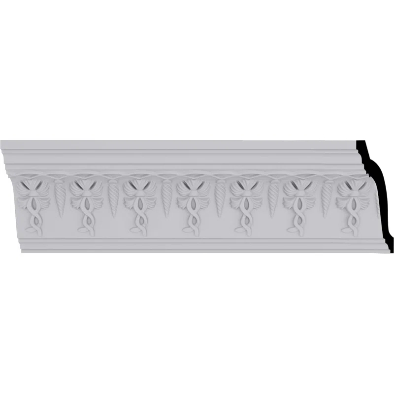 Ekena Millwork 4 1/4"H x 2 3/4"P x 5"F x 94 1/2"L Scott Crown Moulding