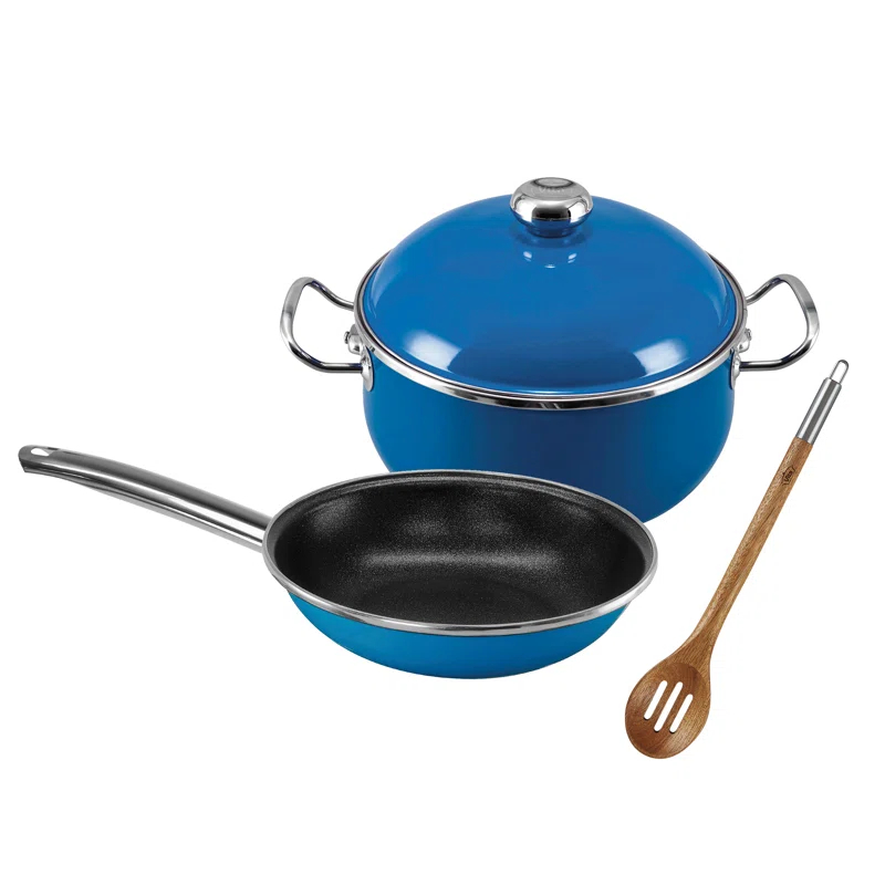 Vita Vitro Acciaio 4 - Piece Non-Stick Enamelware Cookware Set