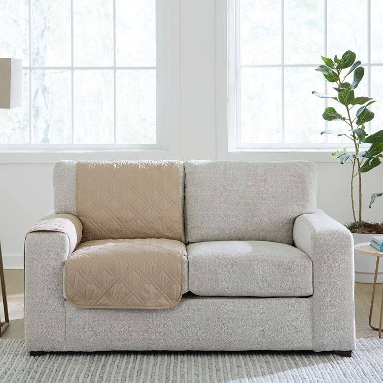 Sure Fit Polyester Box Cushion Sofa Slipcover
