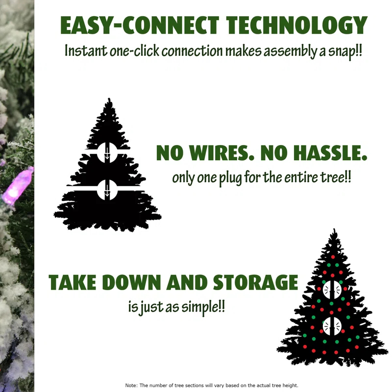 Fraser Hill Farm Homestead Newberry Pine 6.5' Lighted Pine Christmas Tree