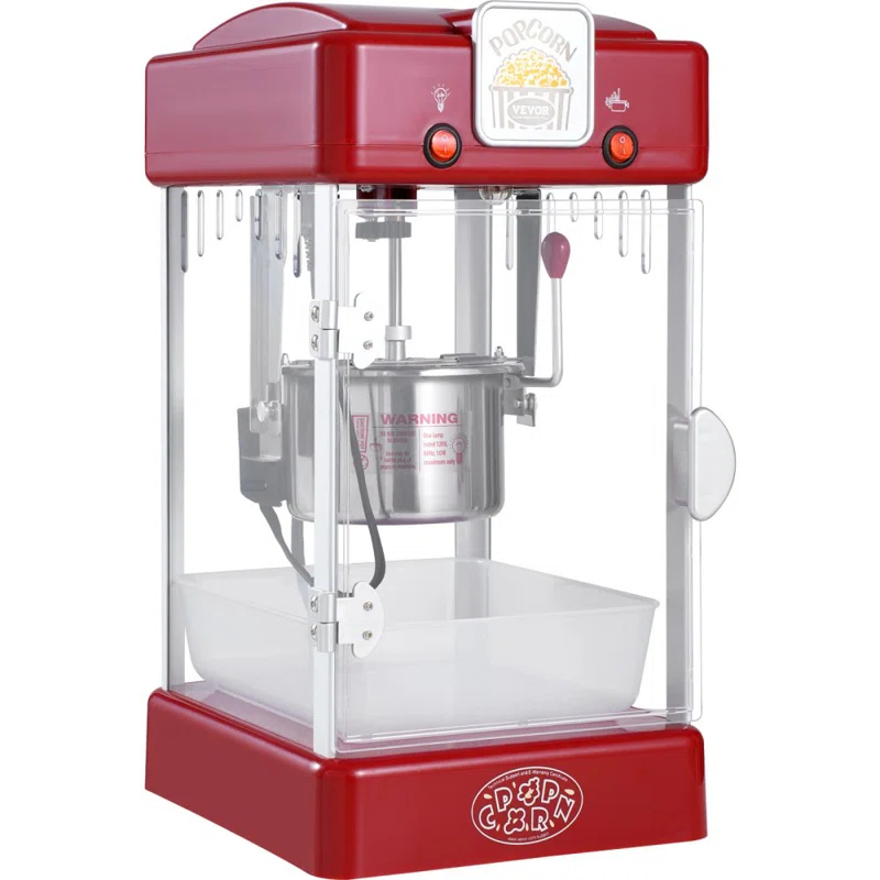 Stellweilan Tessberg Popcorn Popper Machine Tabletop Popcorn Maker 300W 2.5 Oz Red