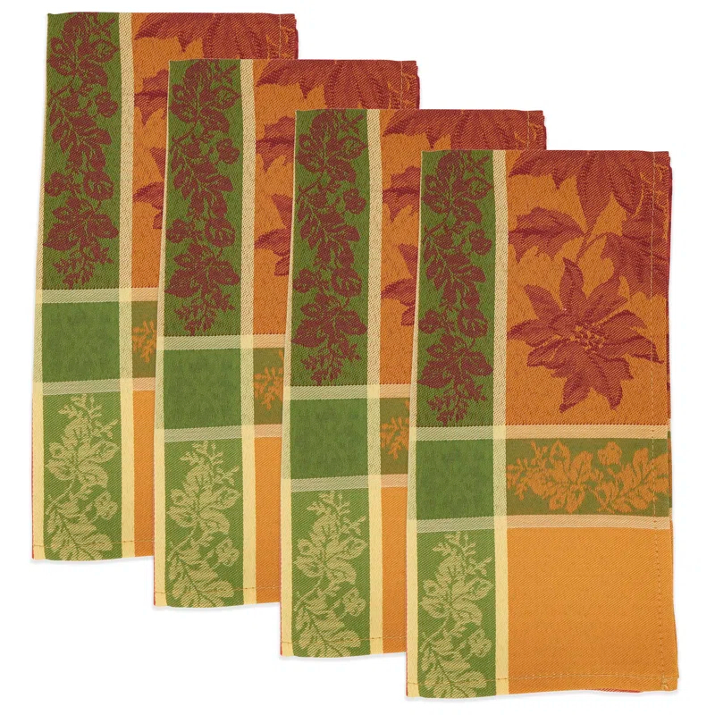 Saro Aurelia Collection Polyester No Pattern Square Napkin (Set of 4)