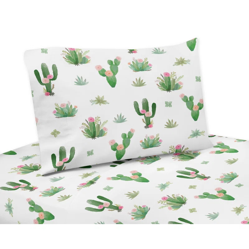 Sweet Jojo Designs Cactus Floral Sheet Set
