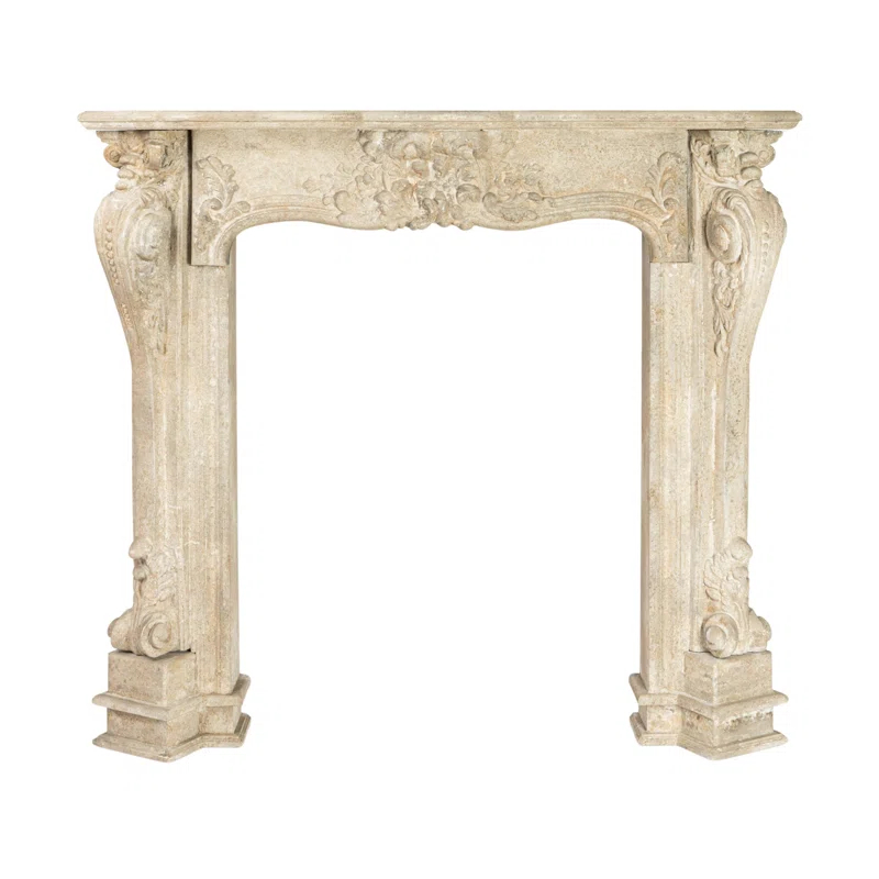 One Allium Way® Berthine Ornate Decorative Fireplace Mantel