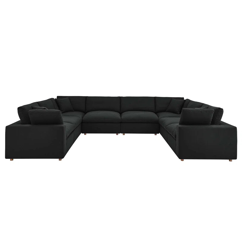 Modway Commix Down-Filled Overstuffed Upholstered Sectional Sofa Set, 8 Piece U Shape | Wayfair