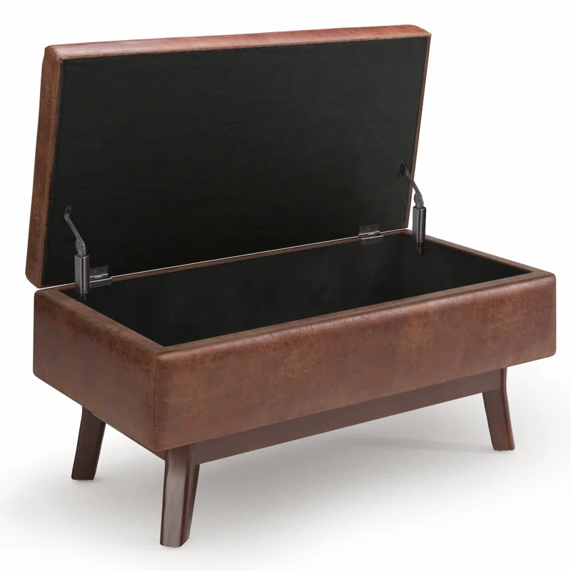 Simpli Home Owen Small Rectangular Storage Ottoman