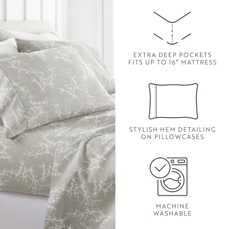 4 Piece Delicate Details Pattern Sheet Set