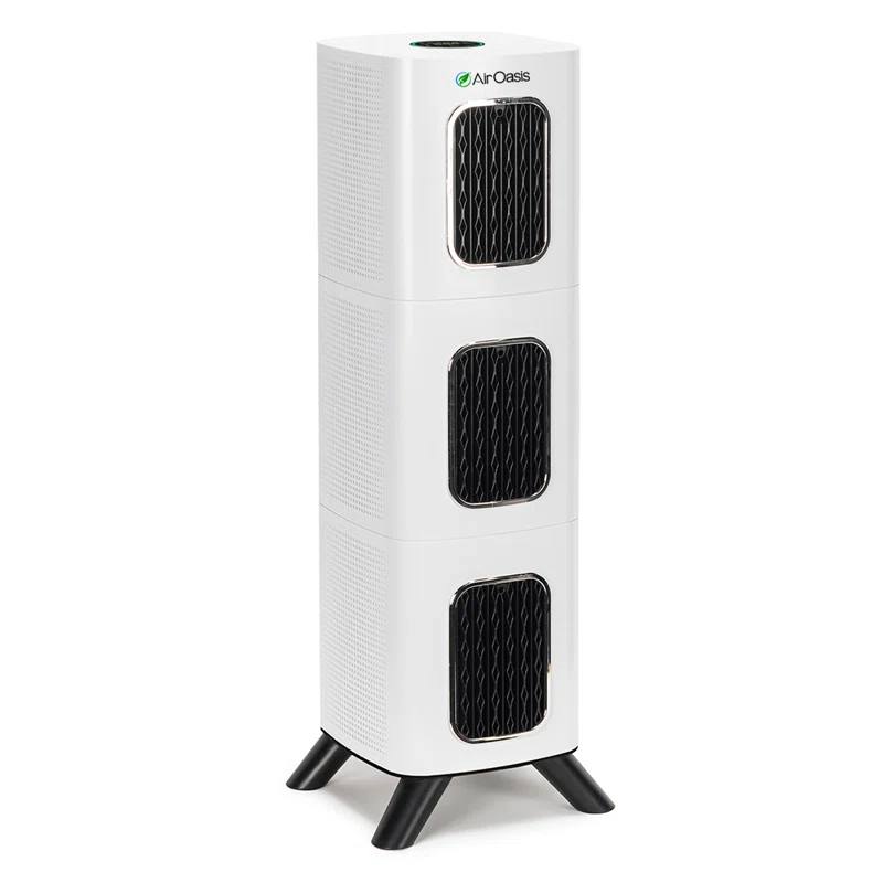 Air Oasis iAdaptAir 2.0 Large 5-Stage True HEPA Filtration for Viruses, Mold, Dust, Smoke, Pollen & Odors with 2 year Filter Life, Ozone Free Bi-Polar Technology, WiFi Compatible, and up to, 3,975 Sq Ft of Clean Air.