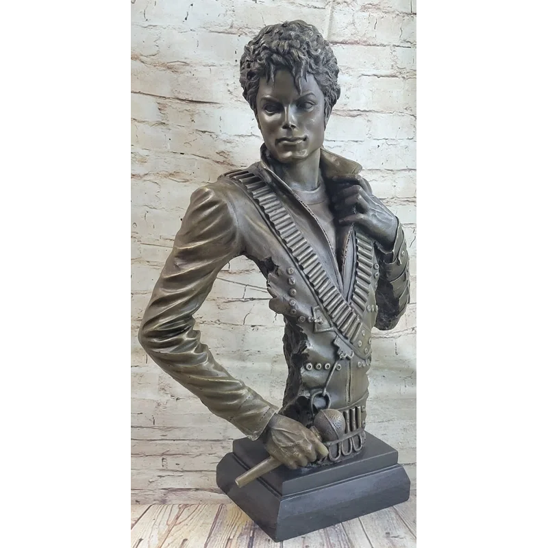 Red Barrel Studio® Michael Jackson Limited Edition Bronze Metal Sculpture King Of Pop By Aldo Vitaleh