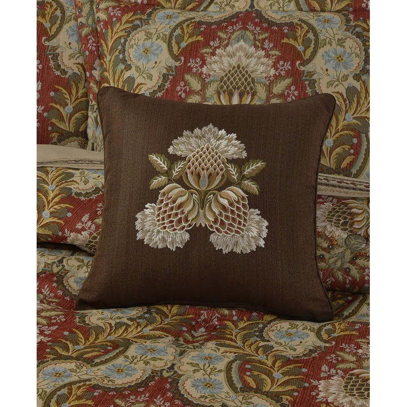 Five Queens Court Sacramento 18" Square Decorative Throw Pillow