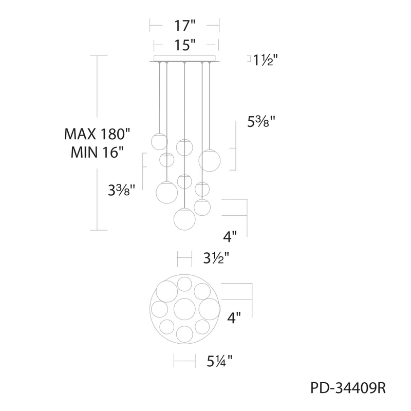 Pisces - Light LED Cluster Pendant