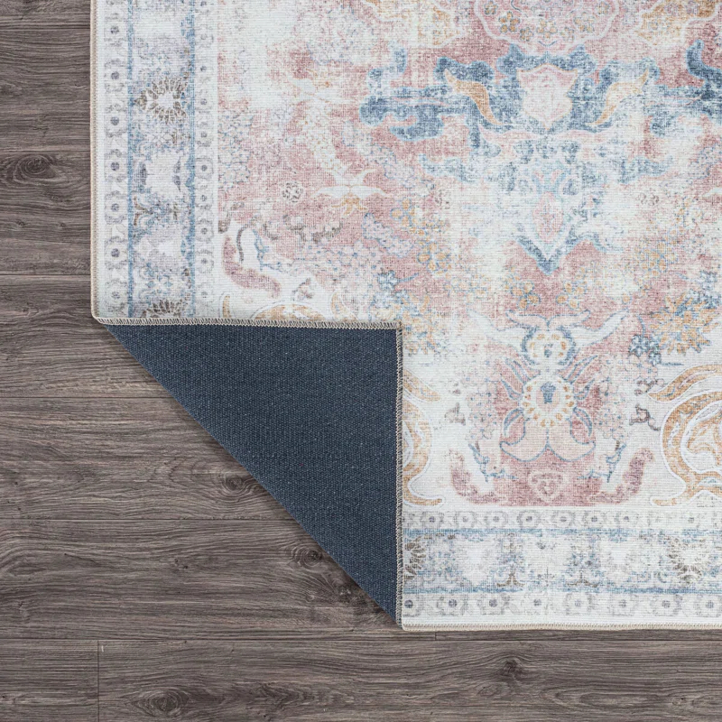 Quinn Oriental Flatweave Machine Washable Polyester Performance Rug