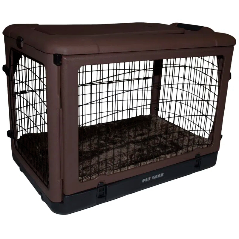 Plastic Collapsible Pet Crate with 4 Doors