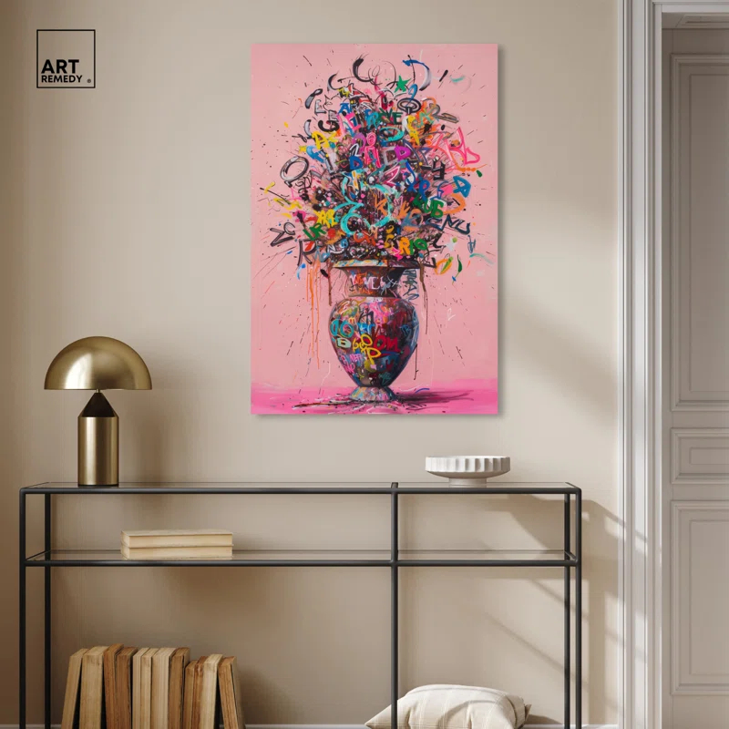 Art Remedy Graffiti Vase Canvas Graffiti Pop Art by Art Remedy