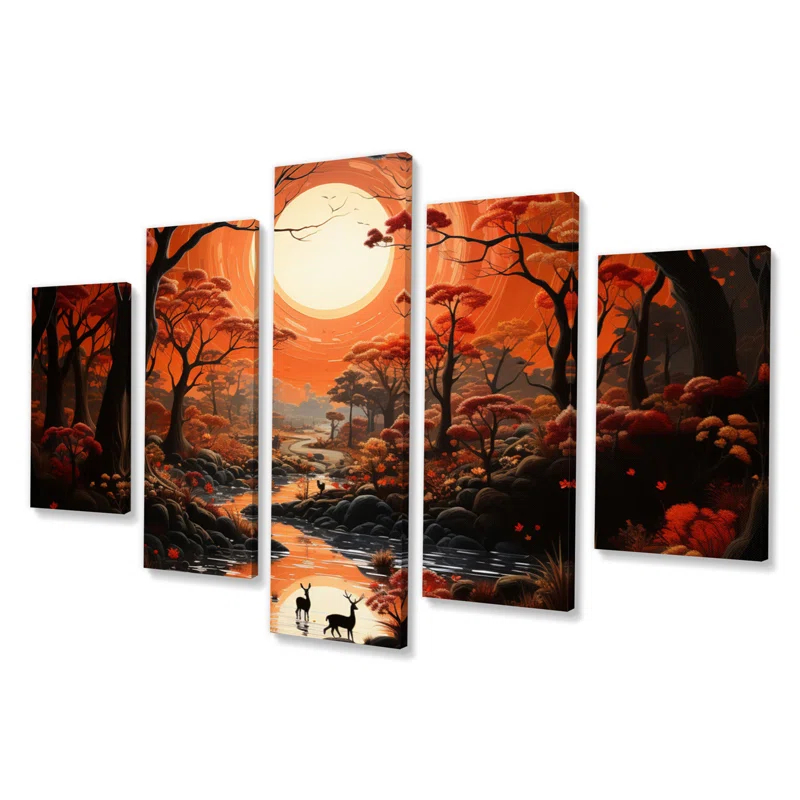Design Art Hinduisim Dharmas Journey The II " Hinduisim Dharmas Journey The II " 5 - Pieces