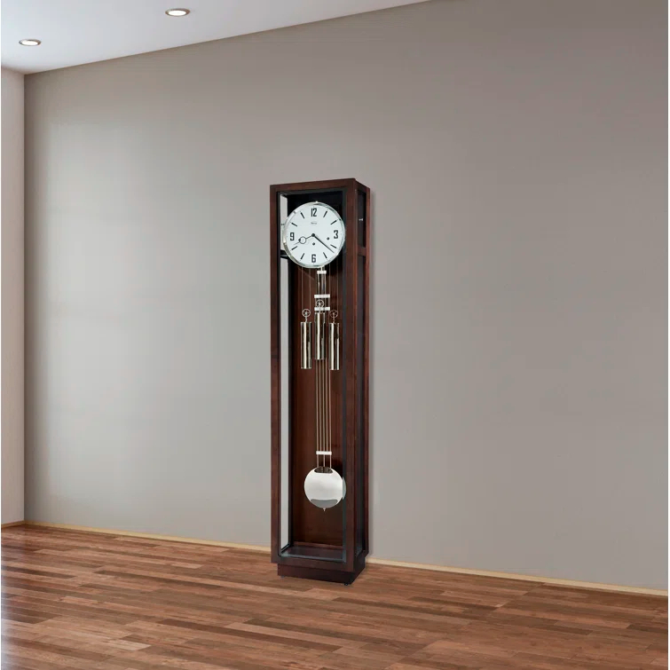 Howard Miller® Rutland 80'' H Solid + Manufactured Wood Grandfather Clock with Adjustable Chime Volume