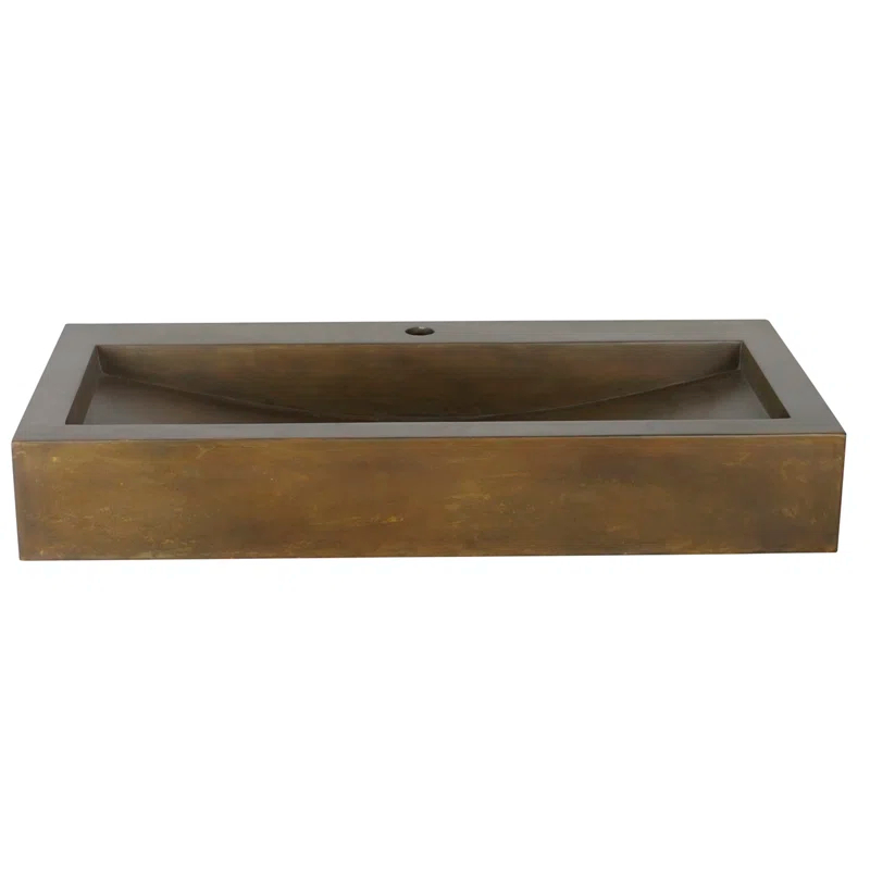 Barclay 5-325CVB Barclay Gentry 17.87'' Vintage Brown Concrete Rectangular Bathroom Sink