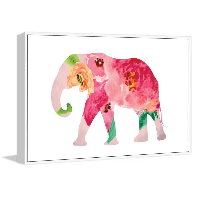 Marmont Hill " Floral Elephant " by Diana Alcala