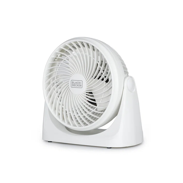 BLACK+DECKER BLACK+DECKER Turbo Desk Fan – Electric Portable 7 Inch Table Fan with Adjustable Tilt, White