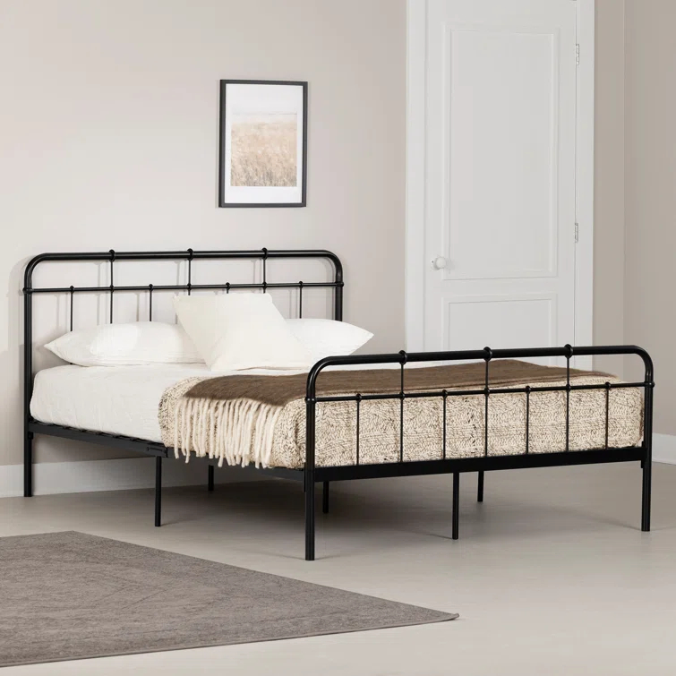 South Shore Fernley Complete Bed Pure Black