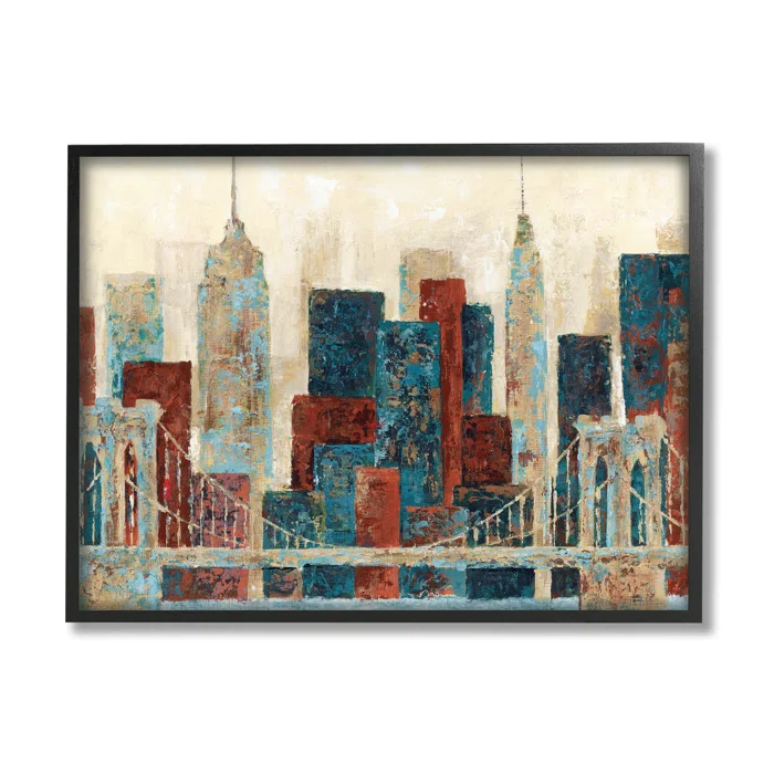 Stupell Industries " Urban City Bridge Architecture " by Cloverfield & Co. Painting Print