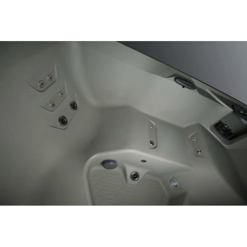 HYDROLUXE SPAS Ibiza Hot Tub 4-Person Lounger, 24 SS Jet, 110V/220V, Stainless Heater, Ozone, Waterfall and Upgraded Lighting