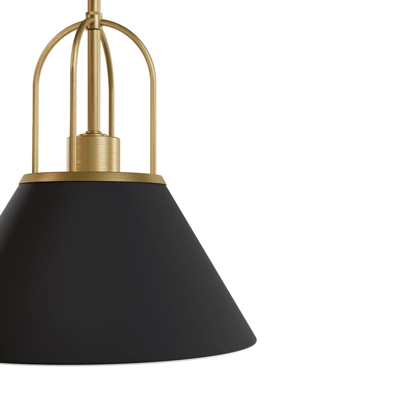 Jasmine Roth Collection + Hunter Jasmine Roth 1 - Light Flat Matte Black Cone Pendant