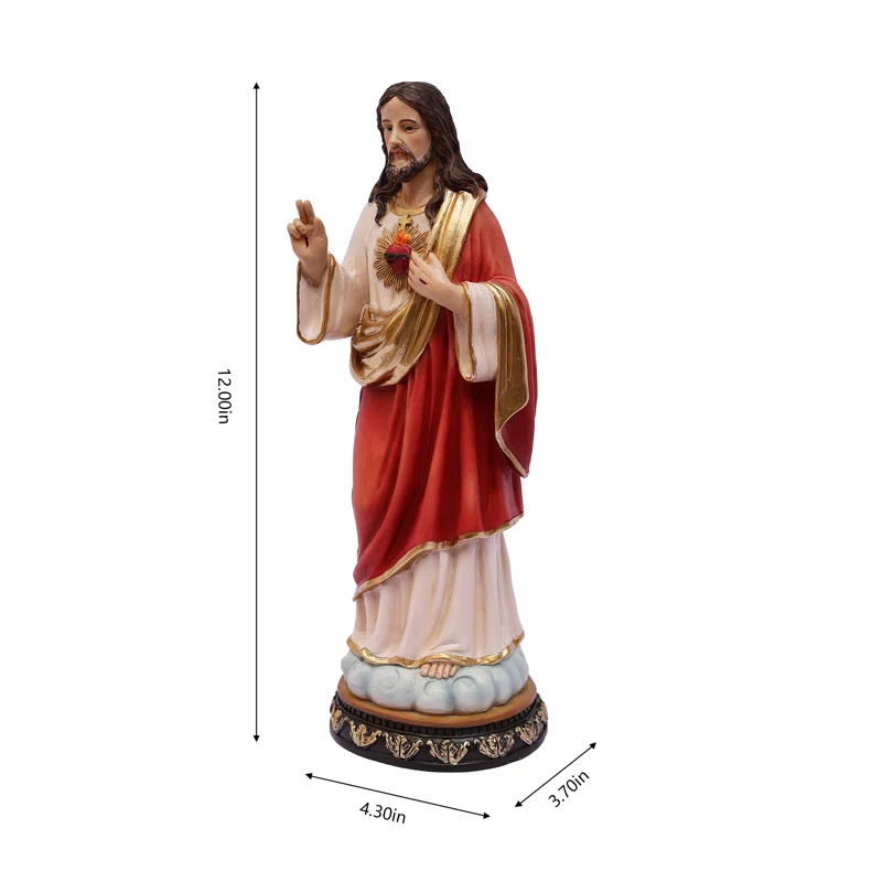 Hi-Line Gift Ltd. Sacred Heart of Jesus Statue Religious Decor
