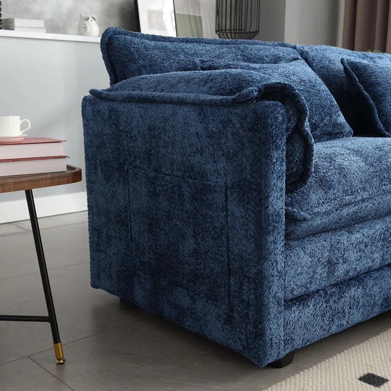 Latitude Run® Millan 112" L Shaped Modular Sectional Sofa with Ottoman & Memory Foam