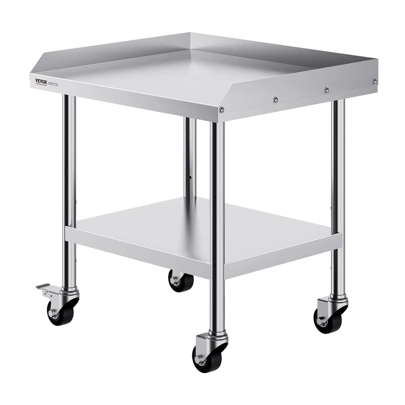 VEVOR VEVOR Stainless Steel 28'' L x 24'' W x 30'' H Adjustable Portable Work Table