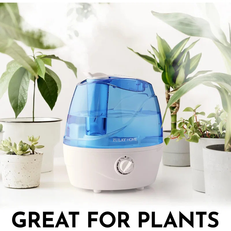 Zulay Kitchen Zulay Home Cool Mist Humidifiers For Bedroom (2.2L Water Tank) - Quiet Ultrasonic Humidifiers For Large Room With Auto Shutoff Feature - Air Humidifier For Plants, Nursery, Kids Room (Gray)