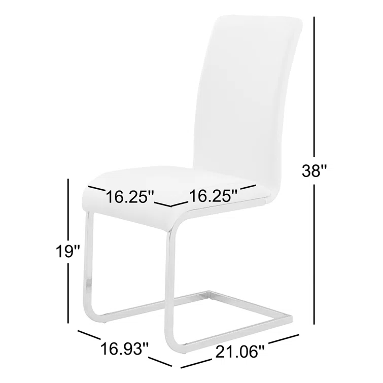 Ivy Bronx Anaija 19'' H Faux Leather Upholstered Metal Side Chair (Set of 2)