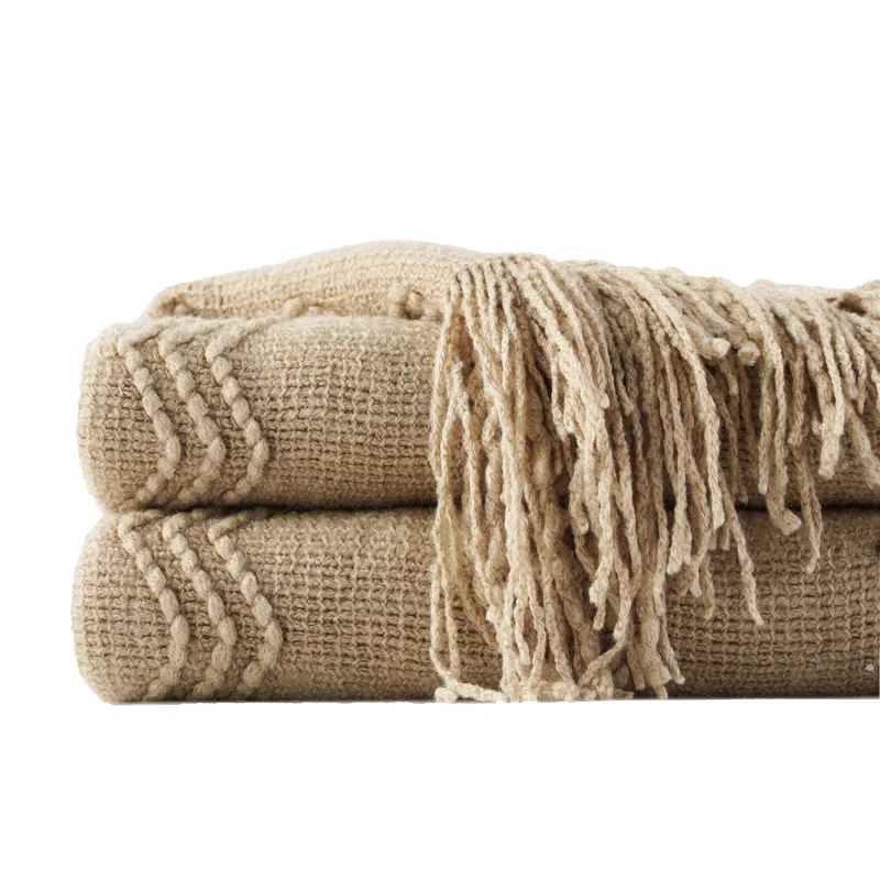 Battilo Home Bed Throws Decorative Boho Throw Blanket for Sofa Living Room, 50"x60"