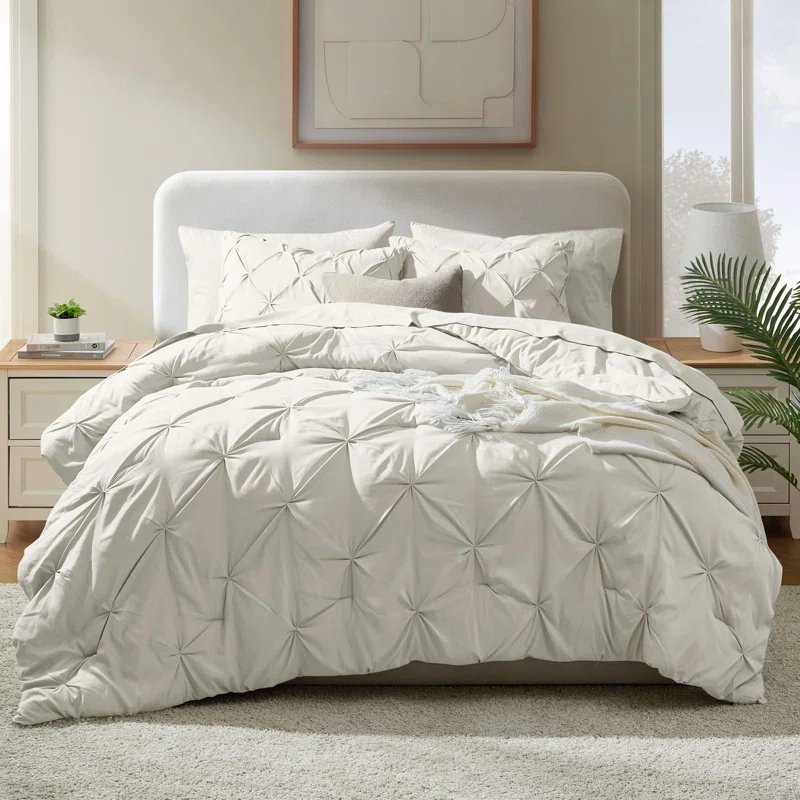 Bed-in-A-Bag Pleated Comforter Set with Bed Sheets