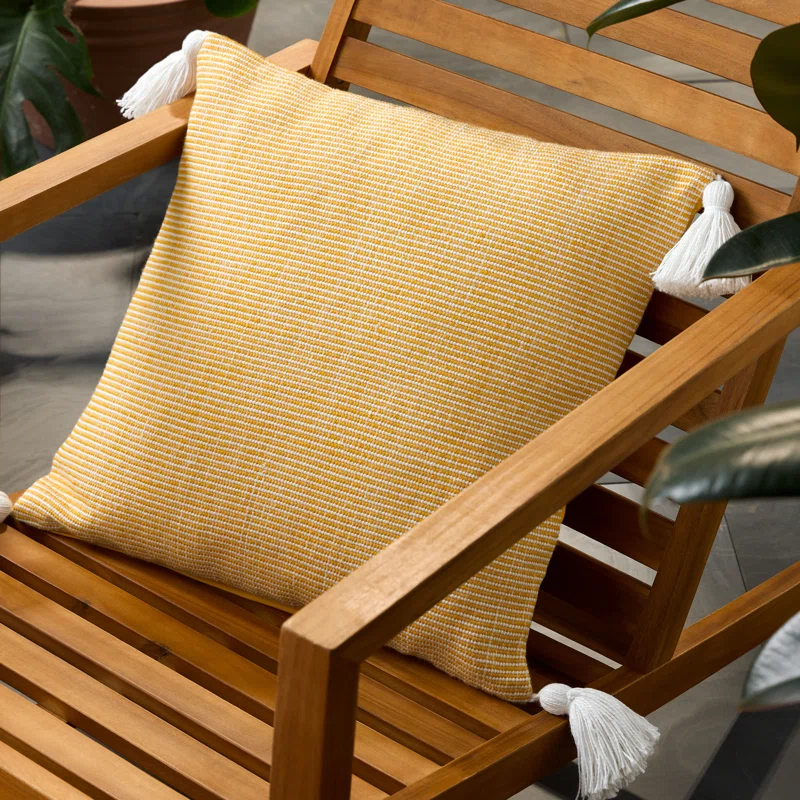 Town & Country Living TOWN & COUNTRY TERRA Alara Ribbed Texture Indoor Outdoor Decorative Pillow 20"x20"