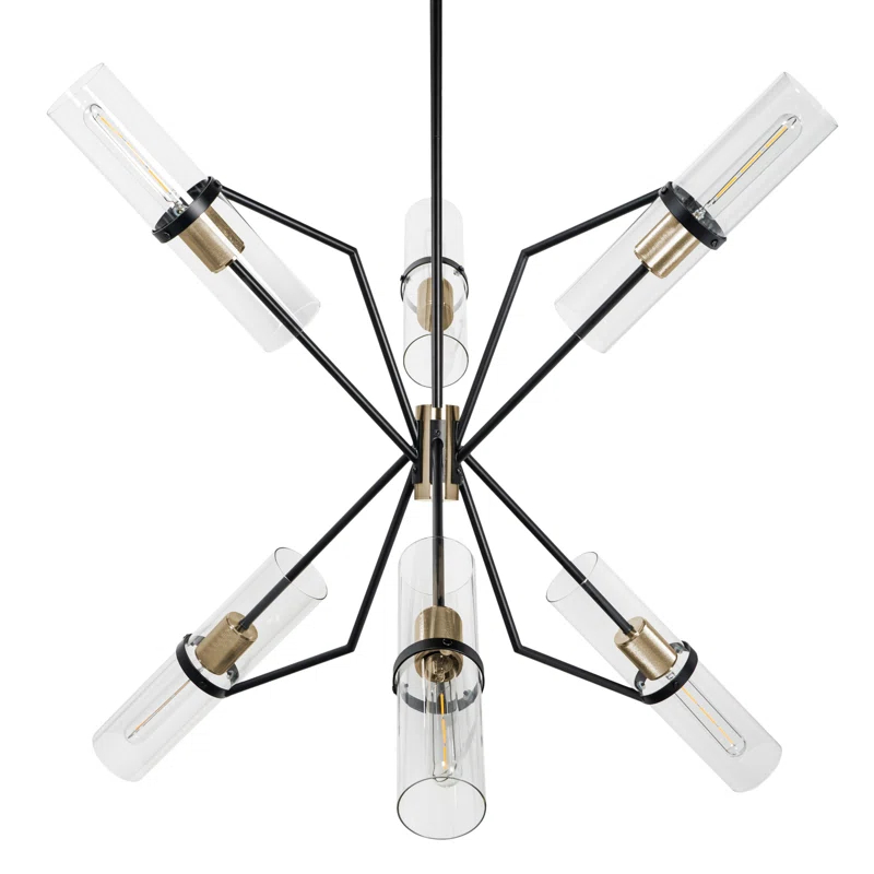 Eliana 6 - Light Dimmable Sputnik Modern Linear Chandelier