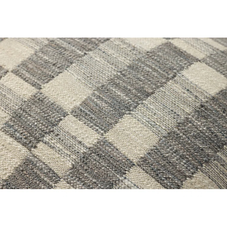 Adams Pillow by Amber Lewis x Loloi - Charcoal and Ivory / 18" x 18" / Polyester