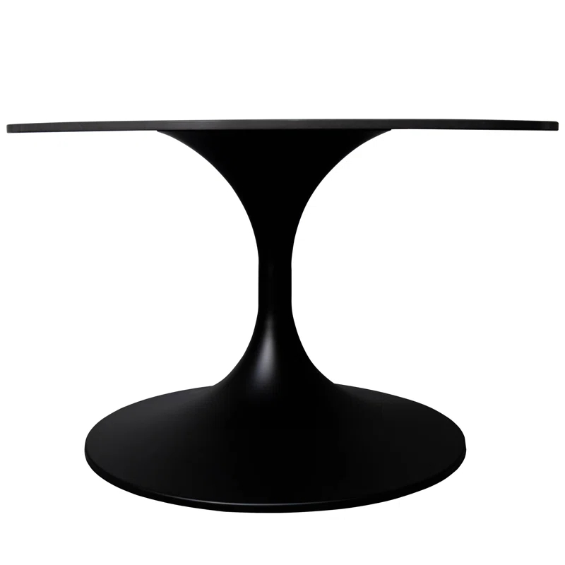 Ivy Bronx 24" Round Coffee Table With Sintered Stone Top And Powder-Coated Stainless Steel Base Sanath Collection
