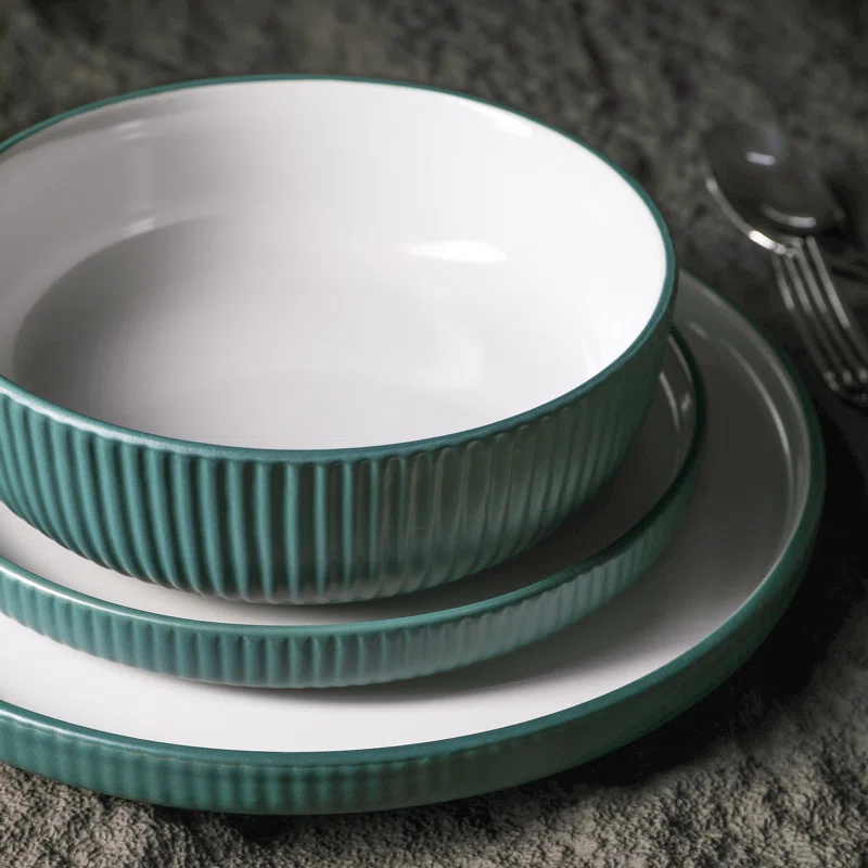 Laro 24 Piece Stoneware Dinnerware Set - Service for 8