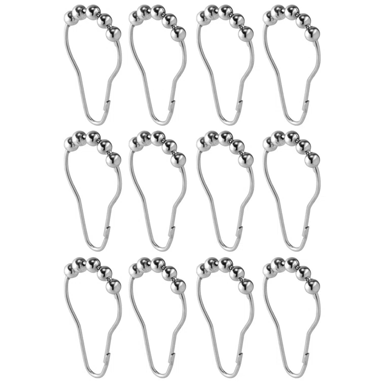 iDesign iDesign Steel Rollerz Shower Curtain Rings/Hooks - Bronze (Set of 12)