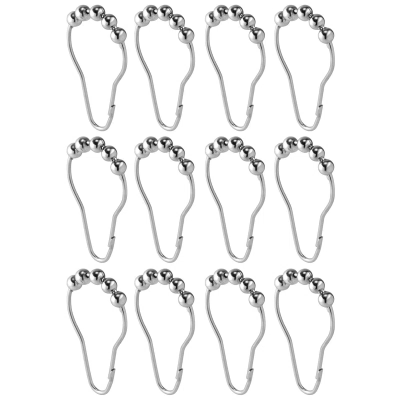 iDesign iDesign Steel Rollerz Shower Curtain Rings/Hooks - Bronze (Set of 12)