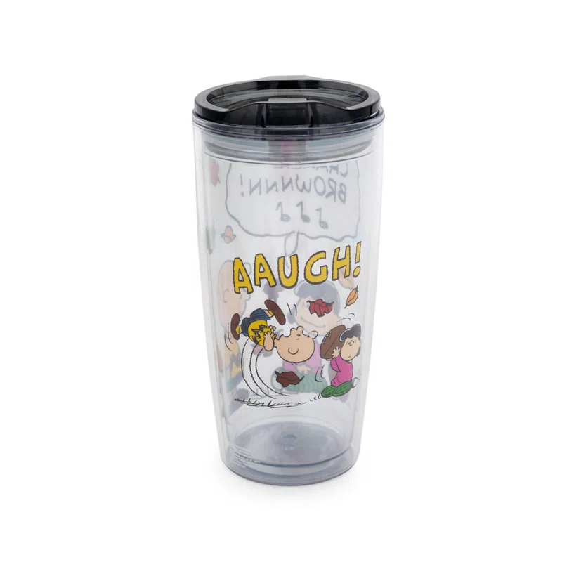 Silver Buffalo Peanuts Charlie 20 Oz. Plastic Pint Glass | Wayfair