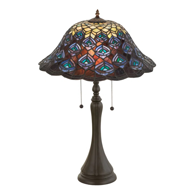 Meyda Lighting Meyda Tiffany & Stained Glass Metal Table Lamp